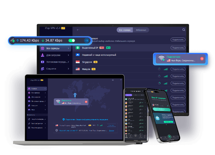 VPN для Android, iOS, Windows и Mac!